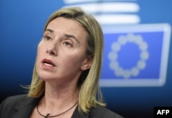 EU foreign policy chief Federica Mogherini: "It is not up to us to make such definitions"