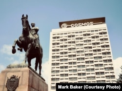 The oversized Cosmos Hotel in Chisinau, Moldova, a classic example of 1970s Soviet gigantism that's failed to find a natural clientele in the modern era. The rooms are too small and poorly fitted out to command the prices that management would need to improve the property. We'll see what happens.