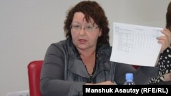 Депутат мажилиса Ирина Смирнова. Алматы, 30 января 2015 года. В это время Ирина Смирнова была директором школы-гимназии в Алматы.