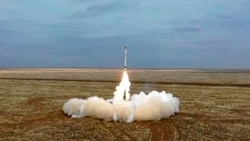 Пуск российской ракеты "Искандер-К"
