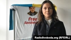 Віра Савченко в офісі Радіо Свобода у Празі. 15 лютого 2016 року