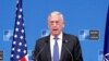 U.S. Secretary of Defense James Mattis speaks during a news conference after a NATO defense ministers meeting at the Alliance headquarters in Brussels, October 4, 2018