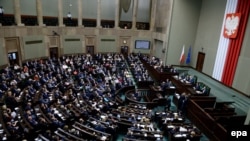 La sesiunea Sejmului de la Varșovia care a aprobat legislația controverdsată