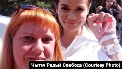Юлія Лаптановіч і Сьвятлана Ціханоўская ў 2020 годзе.