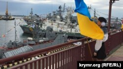 Во время празднования Дня военно-морских сил Украины. Одесса, 2 июля 2017 года