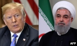 U.S. President Donald Trump (left) and Iranian President Hassan Rohani (combination file photo)