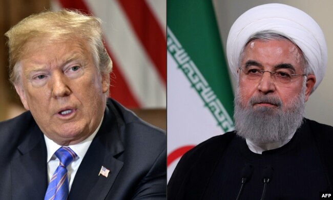 U.S. President Donald Trump (left) and Iranian President Hassan Rohani (combination file photo)