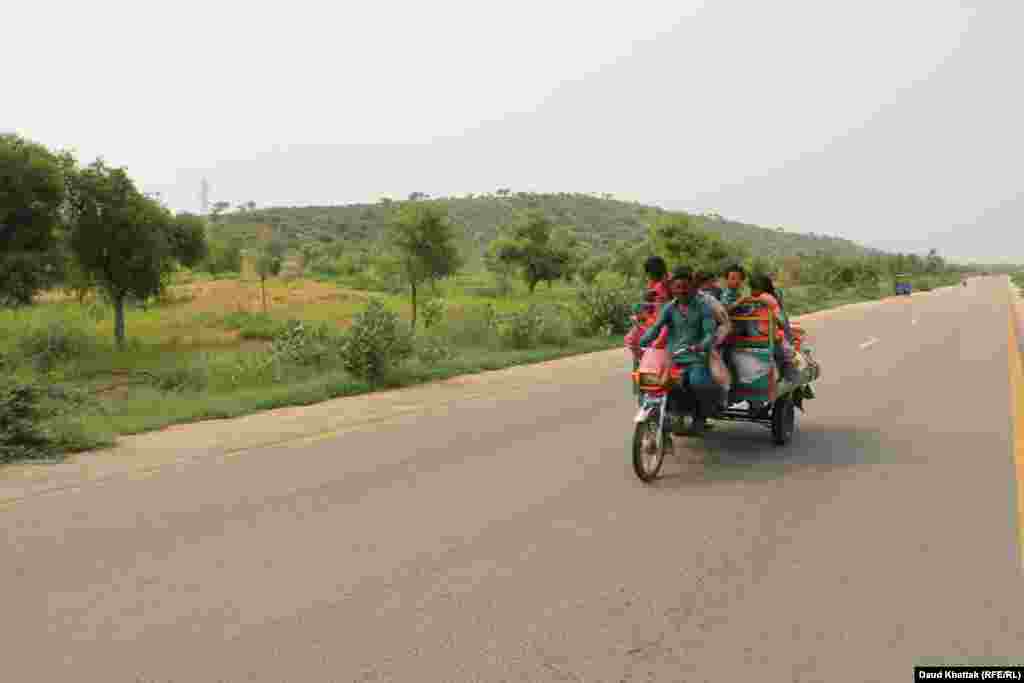 Locally made rickshaws, which often throw road safety to the wind, are still in use in this remote area.