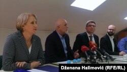 Ministrica zdravstva Kantona Sarajevo (KS) Amela Softić i predstavnici Vlade KS