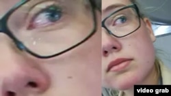 Screen grab of Swedish student activist Elin Ersson.