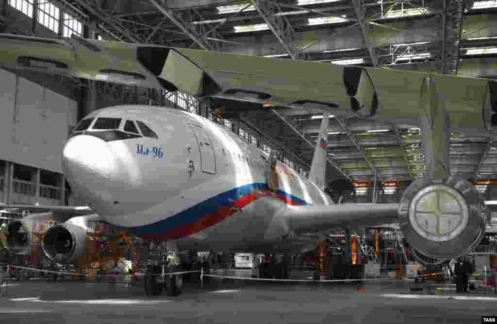 This IL-96-300 passenger airplane was turned over to Putin's presidential air detachment.