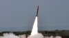 Pakistan -- A short range surface to surface Ballistic Missile Hatf II (Abdali) is launched from an undisclosed location, undated