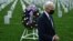 U.S. President Joe Biden looks on after laying a wreath at Arlington National Cemetery in Virginia to honor fallen veterans of the Afghan conflict on April 14. He announced the withdrawal of all U.S. troops from Afghanistan on the same day. 