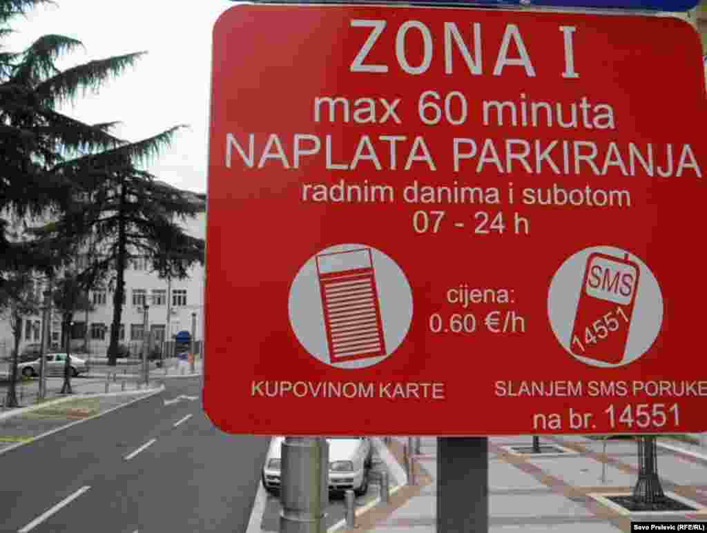 Crna Gora - Podgorica dobila nove parking zone. Foto: RSE / Savo Prelević 