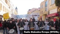 Протест против загадувањето во Битола. загаден воздух, јануари 2015.