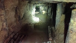 A tunnel dug from Belarus toward Lithuania that was discovered in July. 