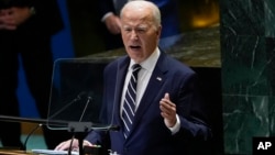 Američki predsjednik Joe Biden tokom obraćanja Generalnoj skupštini UN-a 24. septembra 2024.