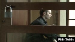 Yury Yeshchenko attends a court hearing in Bryansk on November 20. 