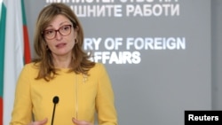 Ministrja e Jashtme e Bullgarisë, Ekaterina Zaharieva. 