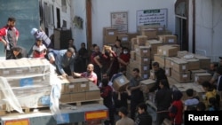 جریان توزیع کمک های بشری به باشده‌گان غزه 