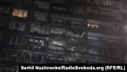 Влучання уламків безпілотника у житловий будинок. Печерський район, Київ, 10 жовтня 2025 року