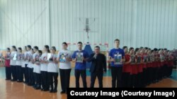 Открытие волейбольного турнира. Митинг памяти погибших