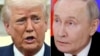 Комбіноване фото – президент РФ і США Володимир Путін (п) і Дональд Трамп