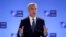 NATO Secretary-General Jens Stoltenberg addresses a news conference during a NATO defense ministers meeting in Brussels on June 7.