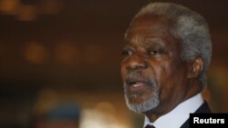 Dəməşqə gəlməzdən əvvəl Kofi Annan bəyanat verir - 28 May