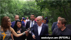 Armenia -- Parliament Speaker Galust Sahakian answers Azatutyun.am's questions, Tsakhadzor, 25Aug2016