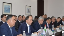 Делегация Таджикистана на переговорах в Баткене, 21 февраля 2020 года