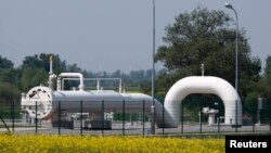 Участок газораспределительного узла в Баумгартене (Австрия). Почти 85% всего импортного газа поступает в Европу по трубопроводам