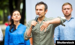 “When I come to the Donbas, I say the same things I do when I come to Lviv -- that Ukraine needs to go to Europe, that we need to join NATO,” Vakarchuk says.