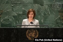 Președinta Maia Sandu la tribuna Adunării generale a ONU