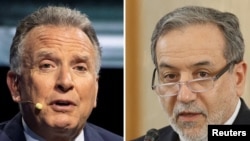 عباس عراقچی (راست)، وزیر خارجه ایران و استیو ویتکاف، نمایندهٔ ویژهٔ آمریکا