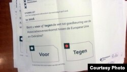 Listić sa holandskog referenduma