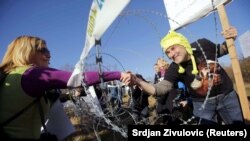 Prosvjed na slovensko-hrvatskoj granici, prosinac 2015.