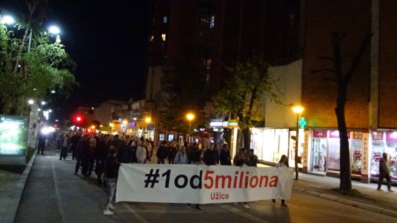Petnaesti protest 'Jedan od pet miliona' u Užicu