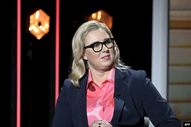 Jutta Urpilainen, kandidatja për presidente të Finlandës nga Partia Socialdemokrate.