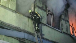 Последствия попадания дрона в жилой дом в Киеве, 25 сентября