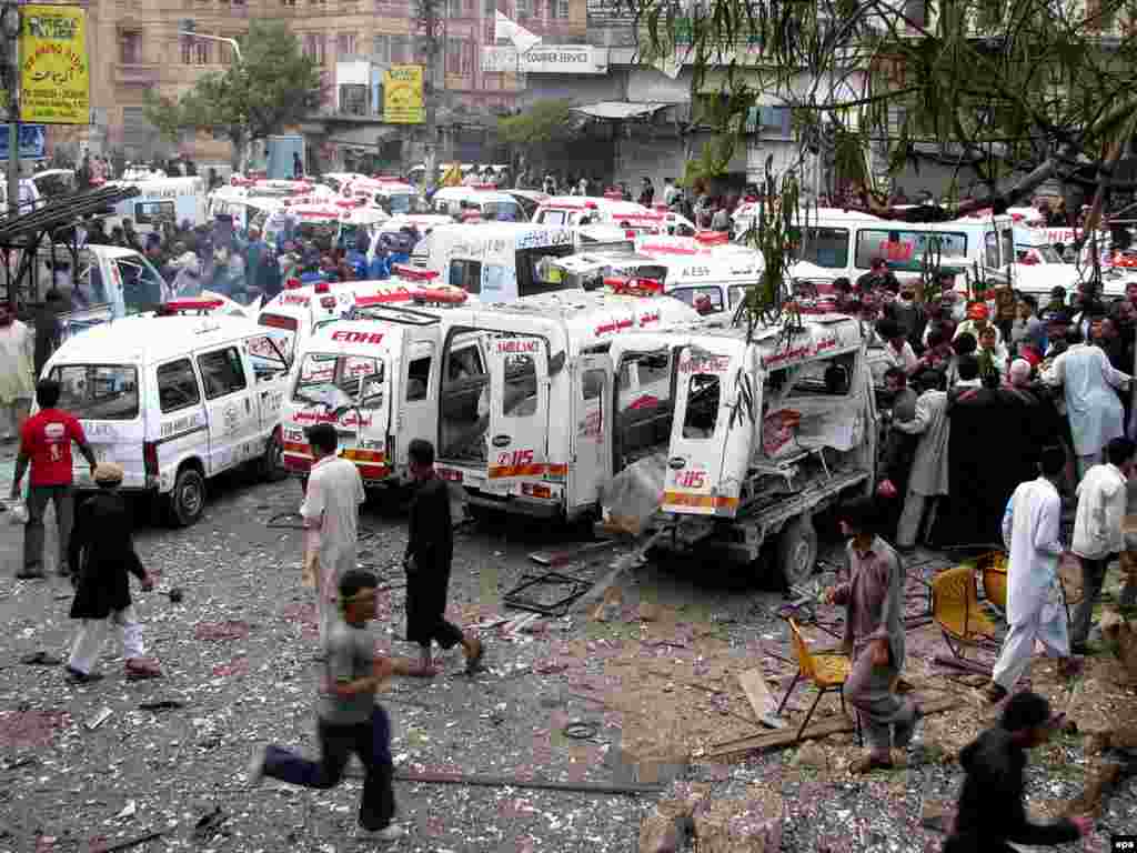 The uniqueness of the Ashura rituals to Shi'ite Islam has led to the targeting of such gatherings by individuals seeking to sharpen the Shi'ite-Sunni divide. This suicide bombing in the southern Pakistani port city of Karachi in December 2009 killed more than a dozen people and injured many others.