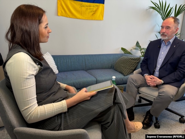 Євродепутат від Фінляндії Пекка Товері під час інтерв’ю Радіо Свобода в Брюсселі, Бельгія, 7 квітня 2026 року