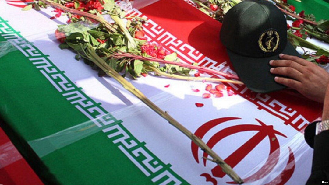مراسم تشییع جنازه یکی از نیروهای سپاه که توسط نیروهای پژاک کشته شد