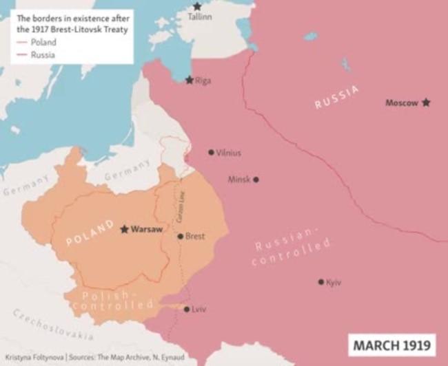 Map: How Polish Fighters Beat Back Lenin's Communists