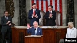 Король Британії під свого виступу у Конгресі США, 28 квітня 2026 року 