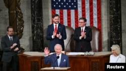 چارلز سوم پادشاه و کامیلا ملکۀ بریتانیا در کنگرۀ ایالات متحده