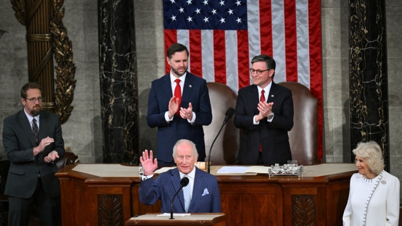 سخنرانی تاریخی پادشاه بریتانیا در کنگرهٔ آمریکا با تأکید بر اتحاد دو کشور