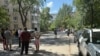 Оцепление на месте падения беспилотника в Ростове-на-Дону, фото предоставлено редакции Кавказ.Реалии
