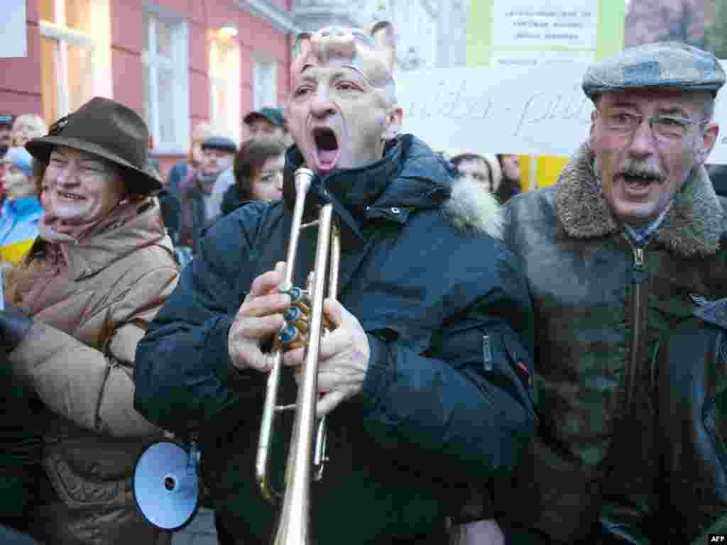 Акцыя пратэсту ў Рызе супраць павышэньня падаткаў - Фота: AFP