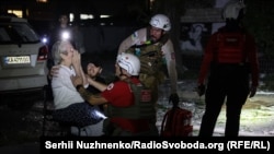UKRAINE -- The aftermath of the Russian attack on Kyiv, August 20.